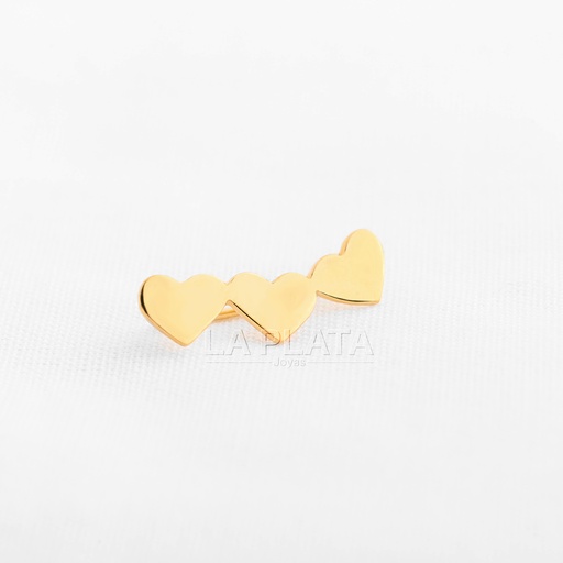 [PIR80] EAR CUFF TRILOGÍA DE CORAZONES