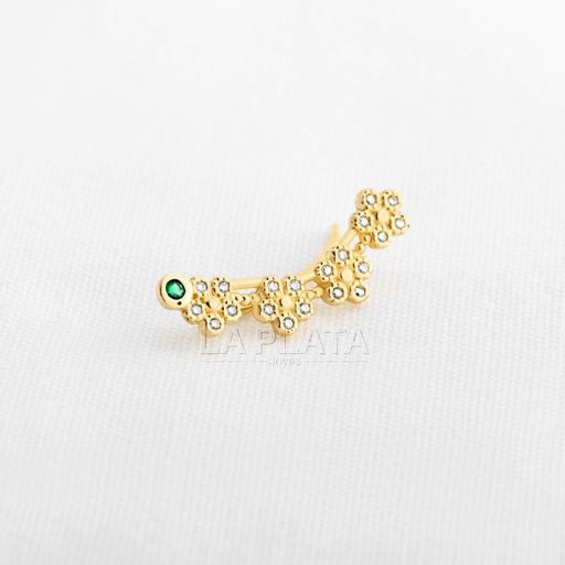 [PIR82] EAR CUFF FLORES CIRCONADAS