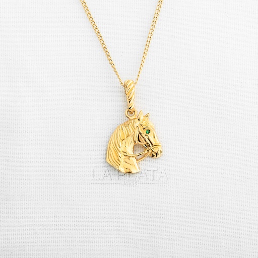 [DN1032] DIJE CABALLO CON CIRCON  EN EL OJO