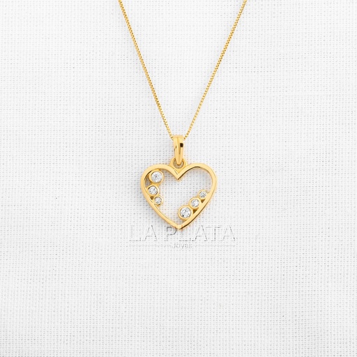 [DN987] DIJE CORAZON CON CIRCONES