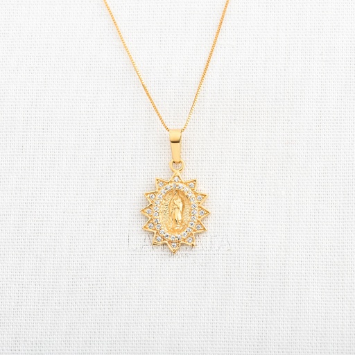 [DN1045] DIJE VIRGEN DE GUADALUPE BORDE ESTRELLA