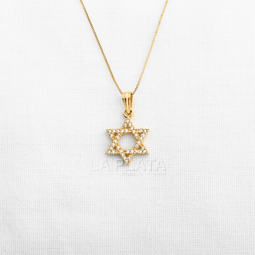 [DN1071] DIJE ZIRCONATED STAR OF DAVID