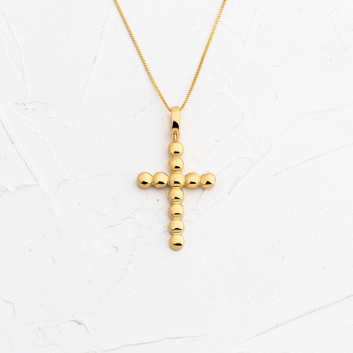 [DN779] DIJE CRUZ CON RELIEVE CIRCULAR