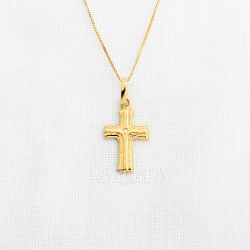 [DN1089] DIJE CRUZ CORAZON AL CENTRO