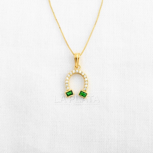 [DN1079] DIJE HERRADURA CIRCONADA