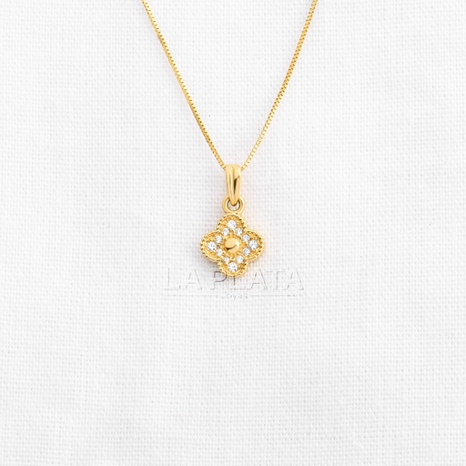 [DN976] DIJE FLOR CIRCONADA