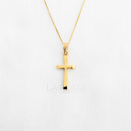 [DN900] DIJE CRUZ PLANA MEDIANA