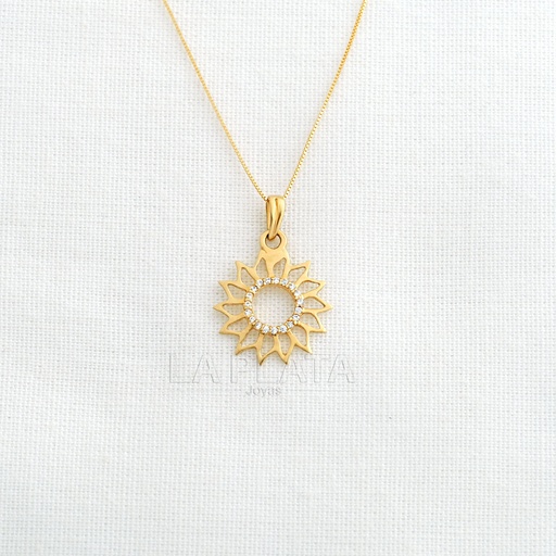 [DN783] DIJE SOL CIRCONADO