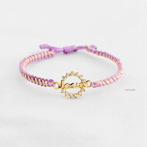 [PH658] PULSERA JESUS CIRCULAR CON CIRCONES