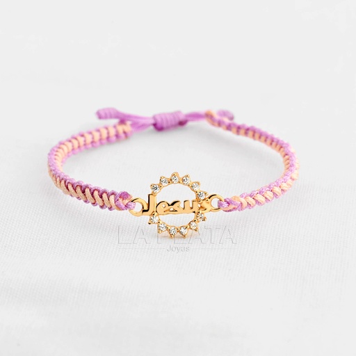 [PH658] PULSERA JESUS CIRCULAR CON CIRCONES