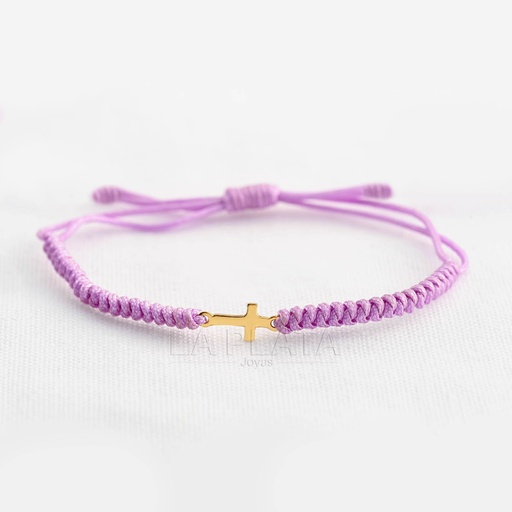 [PH681] PULSERA CRUZ LISA PQ