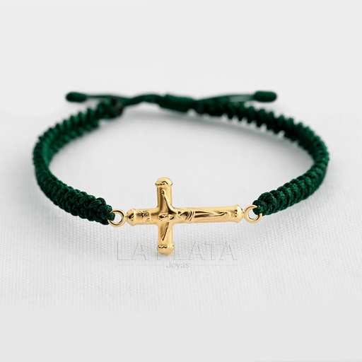 PULSERA CRUZ JESUS PUNTAS REDONDAS
