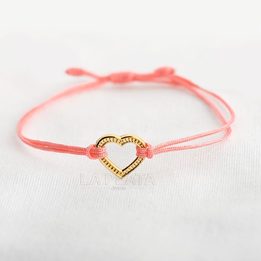 [PH729] PULSERA CORAZON CON TEXTURA