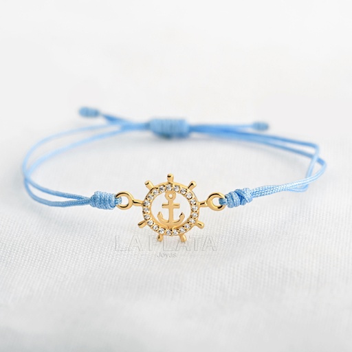[PH892] PULSERA ANCLA EN TIMON