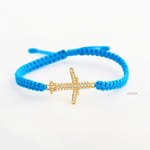 [PH802] PULSERA AVIÓN GRANDE CIRCONADO