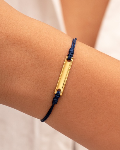 [PH557] PULSERA PLACA TEXTURA EN EL BORDE
