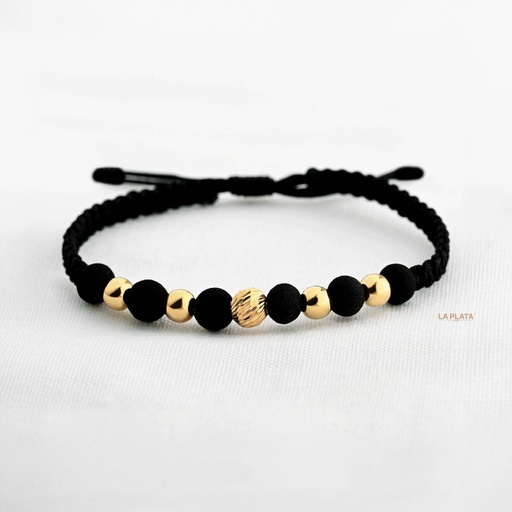 [PH946] PULSERA ESFERA LISAS Y DIAMANTADAS