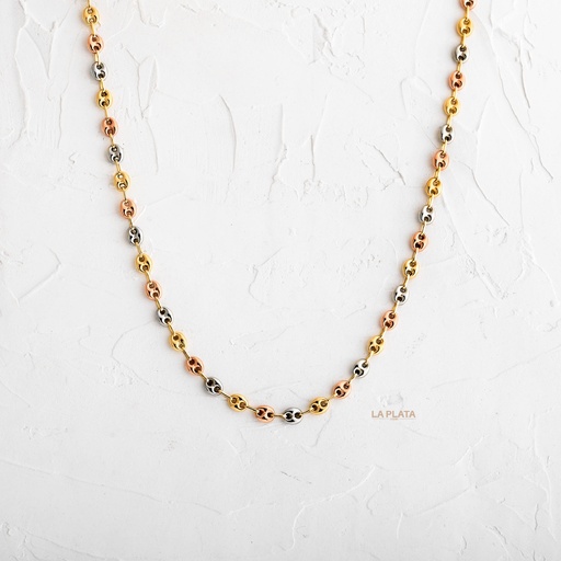 [CN24] CADENA ESLABON TRES OROS CALIBRE #5