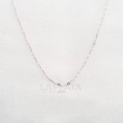 [CI25] CADENA ROLL ON ORO BLANCO 45CM