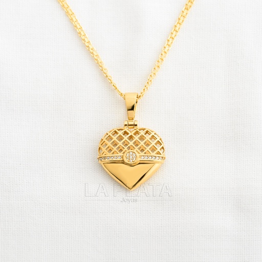 [DN1219] DIJE CORAZON BRILLANTE