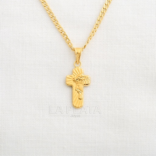 [DN1225] DIJE CRUZ CON DISEÑO DE CRISTO