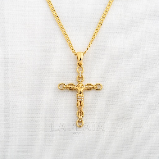 [DN1226] DIJE CRUZ CON CIRCON