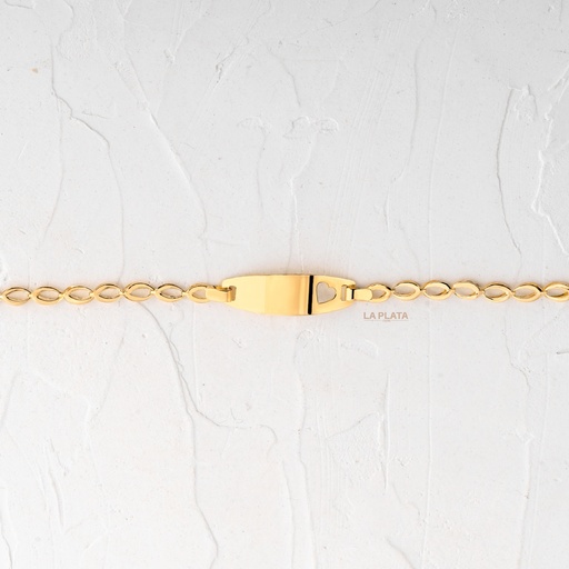 [PN143] PULSERA NACIONAL PLACA CORAZON