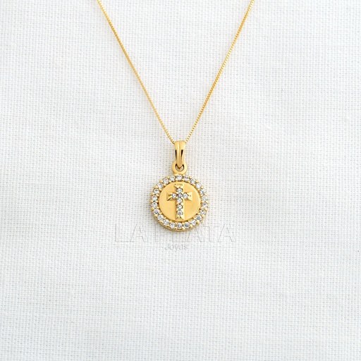 [DN1240] DIJE CRUZ CIRCONADA MINI