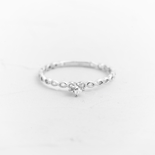 ANILLO CIRCON CON INFINITO BLANCO