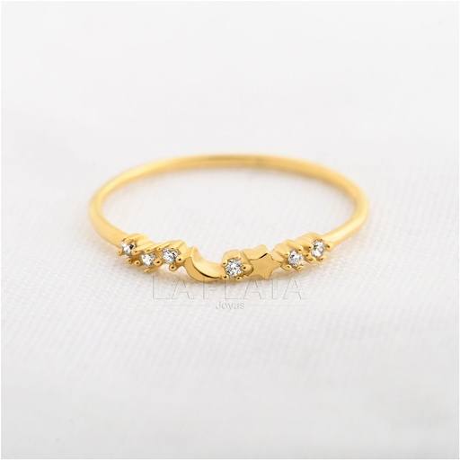 ANILLO CIRCON ESTRELLA LUNAR
