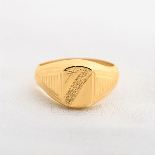 [AN1032] ANILLO DE HOMBRE CON GRABADO LINEAL