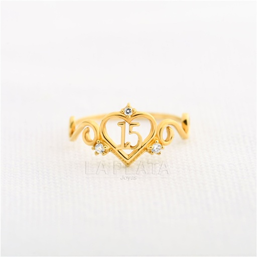 [AN555] ANILLO 15 CORAZON ENCANTADO