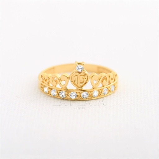 [AN795] ANILLO 15 CORAZON SUTIL