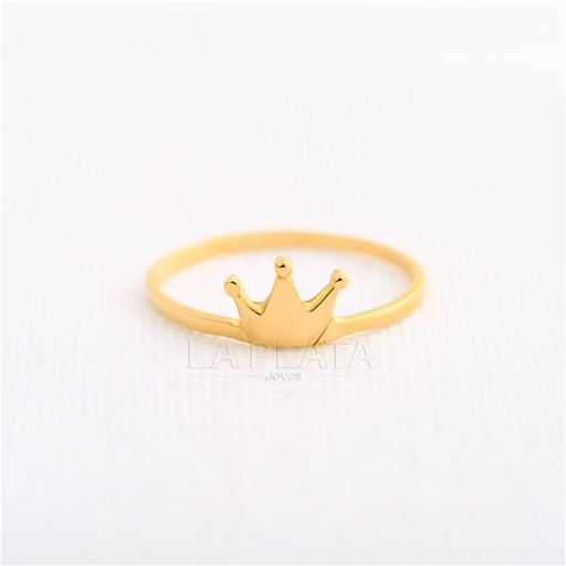 [AN1059] ANILLO 15 CORONA DORADA