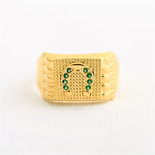 [AN1079] ANILLO HOMBRE DE HERRADURA CON CIRCONES