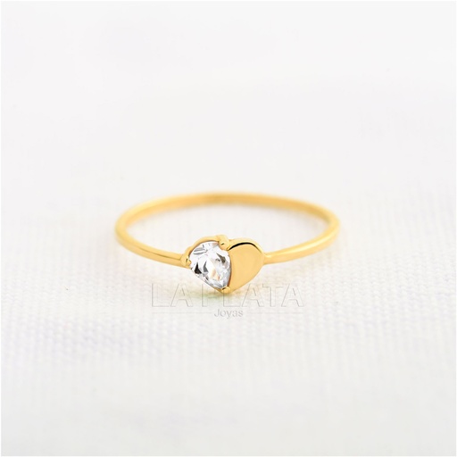 ANILLO CIRCON MITAD CORAZON