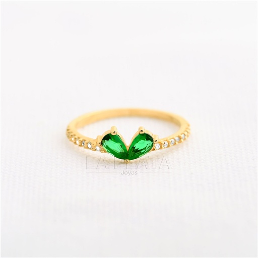 ANILLO CORAZÓN DE CIRCONES