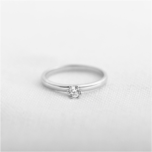 ANILLO CIRCÓN REFLEJO ESTELAR ORO BLANCO