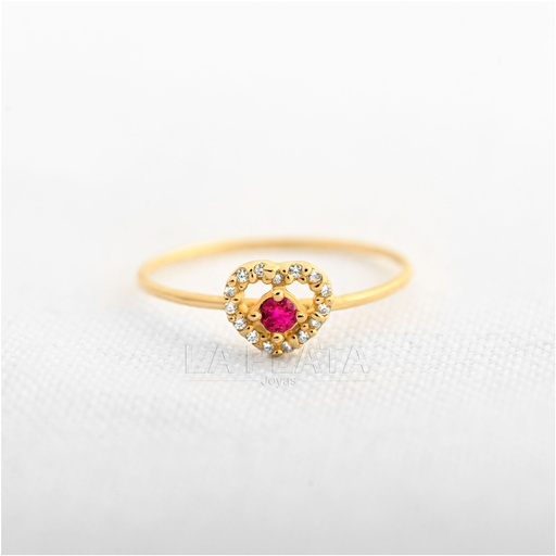 ANILLO CIRCON CORAZON