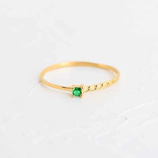 ANILLO CIRCON MITAD TRENZADO