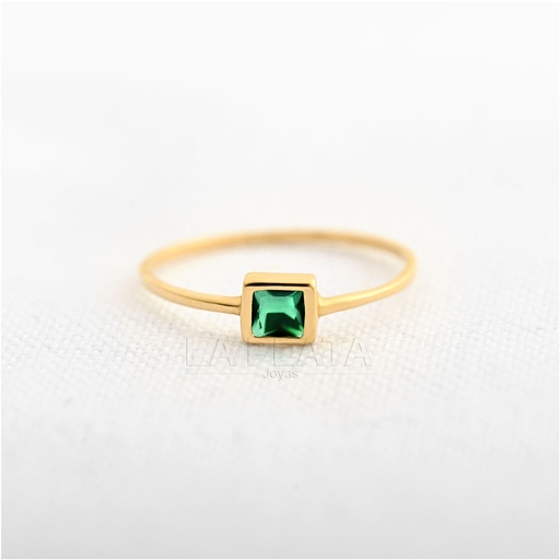 ANILLO CIRCON CUADRADO LISO