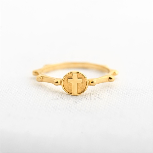 [AN643] ANILLO LISO CRUZ