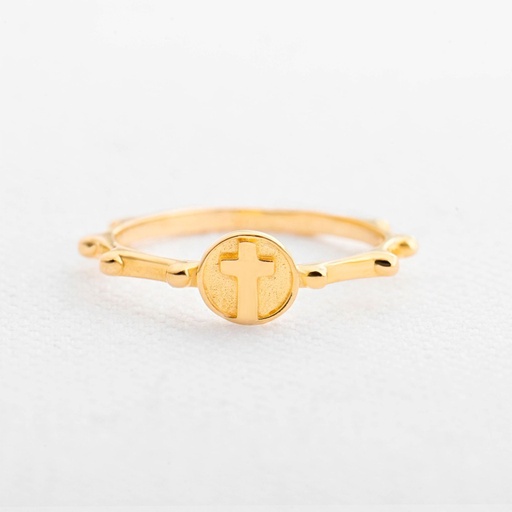 [AN643] ANILLO LISO CRUZ