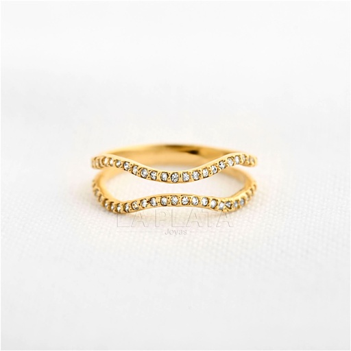 [AN705] ANILLO CIRCON ONDAS DOBLES