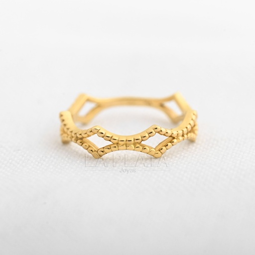 [AN308] ANILLO OLAS TRIANGULAR