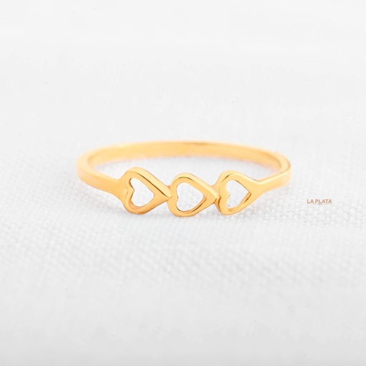 [AN1102] ANILLO TRES CORAZÓNES