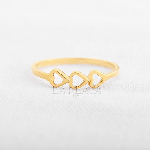 [AN1102] ANILLO TRES CORAZONES