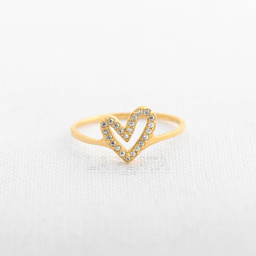 [AN1122] ANILLO CIRCÓN CORAZÓN SELENE
