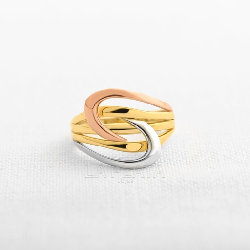 [AN1125] ANILLO TRES OROS ETERNO