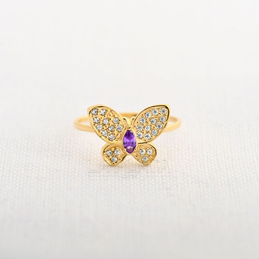 [AN1126] ANILLO CIRCON MARIPOSA
